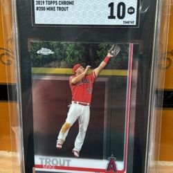 2019 Topps Chrome #200 Mike Trout SGC 10 GM  💎🏆⭐️💪🏼🔥