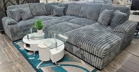 Drak gray corduroy sectional pull out sofa bed sleeper sofa