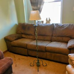 Vintage Light Green Floor Lamp 