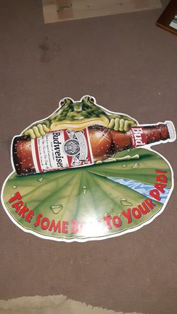 Budweiser frog tin