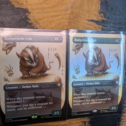 Two Full Art Badgermole Cubs. One Is Foil