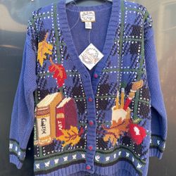 Vintage Halloween Fall Autumn Sweater Vest Cardigan ~ Prices Vary