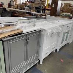 $140 Each Solid Wood Frame 30” Bathroom Vanity Without Sink 36” $175 Without Sink
