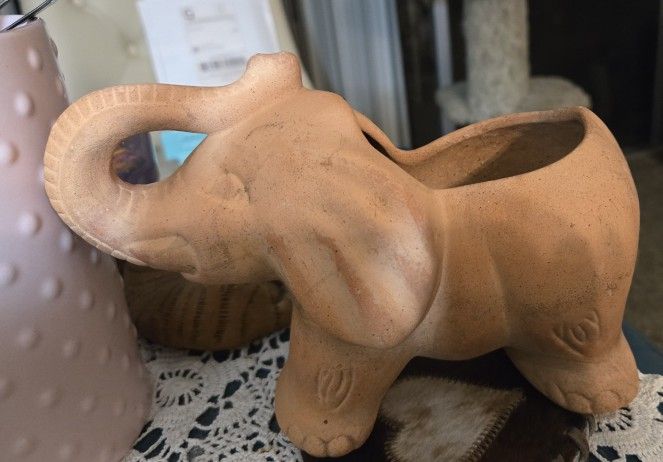 Terracotta Elephant Planter