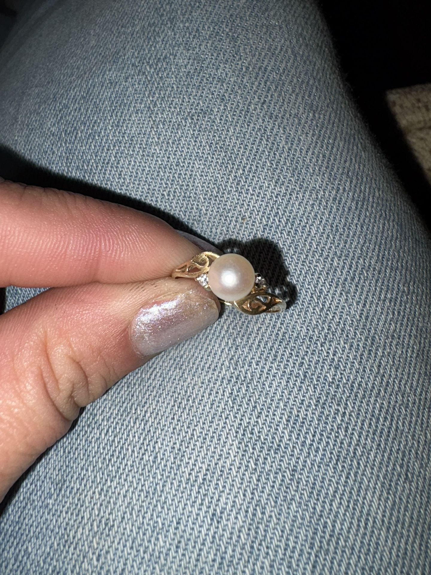 14K Gold Pearl Ring