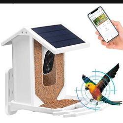 Smart Bird Feeder Camera, AI Identify Bird Species, Auto Capture Bird Videos, Bird Feeder with Camera Solar Power, 1080P HD Video