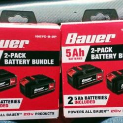 2pack Bauer power tool batteries 