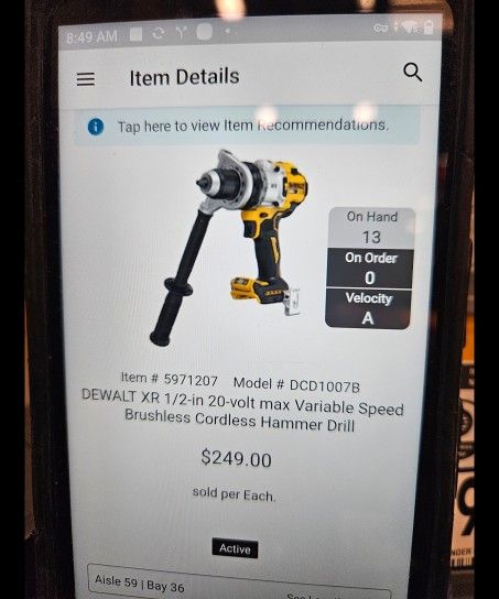 Dewalt 20 Volt Hammer Drill Bare Tool