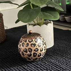 Beautiful HAND PAINTED leopard Print Tea Candle Holder 🌿🐆🌿🌿🌿🐆