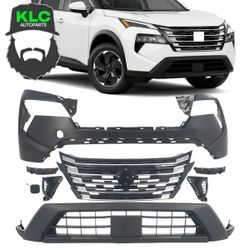 For 2024-2025 Nissan Rogue Front Bumper Cover Kit With Grille