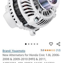 Alternator For A Honda Civic 2006-2011