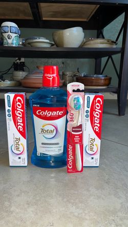 Colgate Total Mouthwash 1 Liter, Colgate Total Deep Clean Toothpaste, Colgate Toothbrush