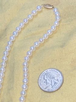 Vintage Akoya pearls with 14k clasp