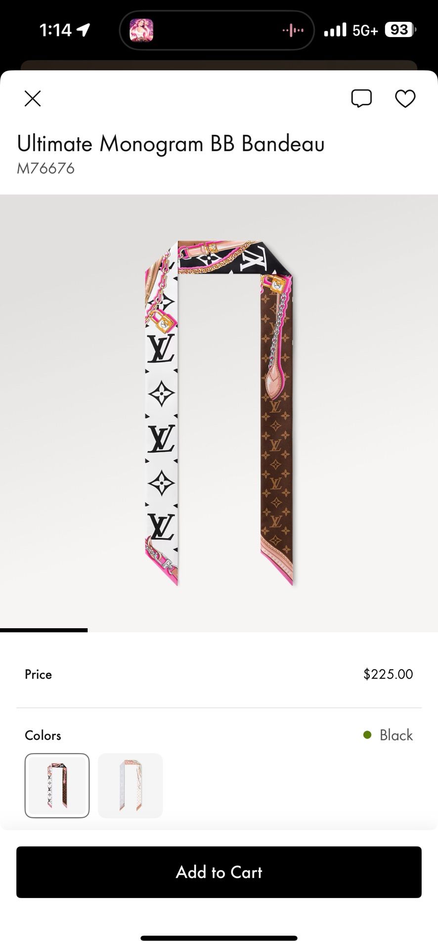Louis Vuitton Scarf Ultimate Monogram BB Bandeau