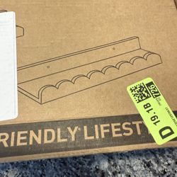 New In Box Wooden Scalloped Shelves 