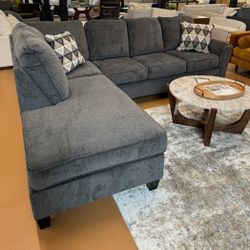 AP- Gray 2 Piece Sectional Couch With Chaise// Financing & Delivery Available 