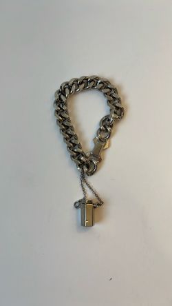 Silver chain link 7” bracelet with perfume pendant