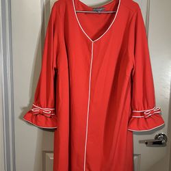 Beautiful Red Dress With Bows On Sleeve Size 22