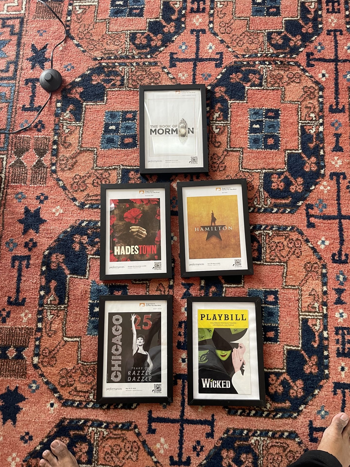 Framed and unframed Playbills