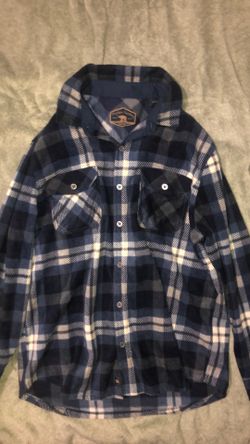 Blue and white freedom founder flannel