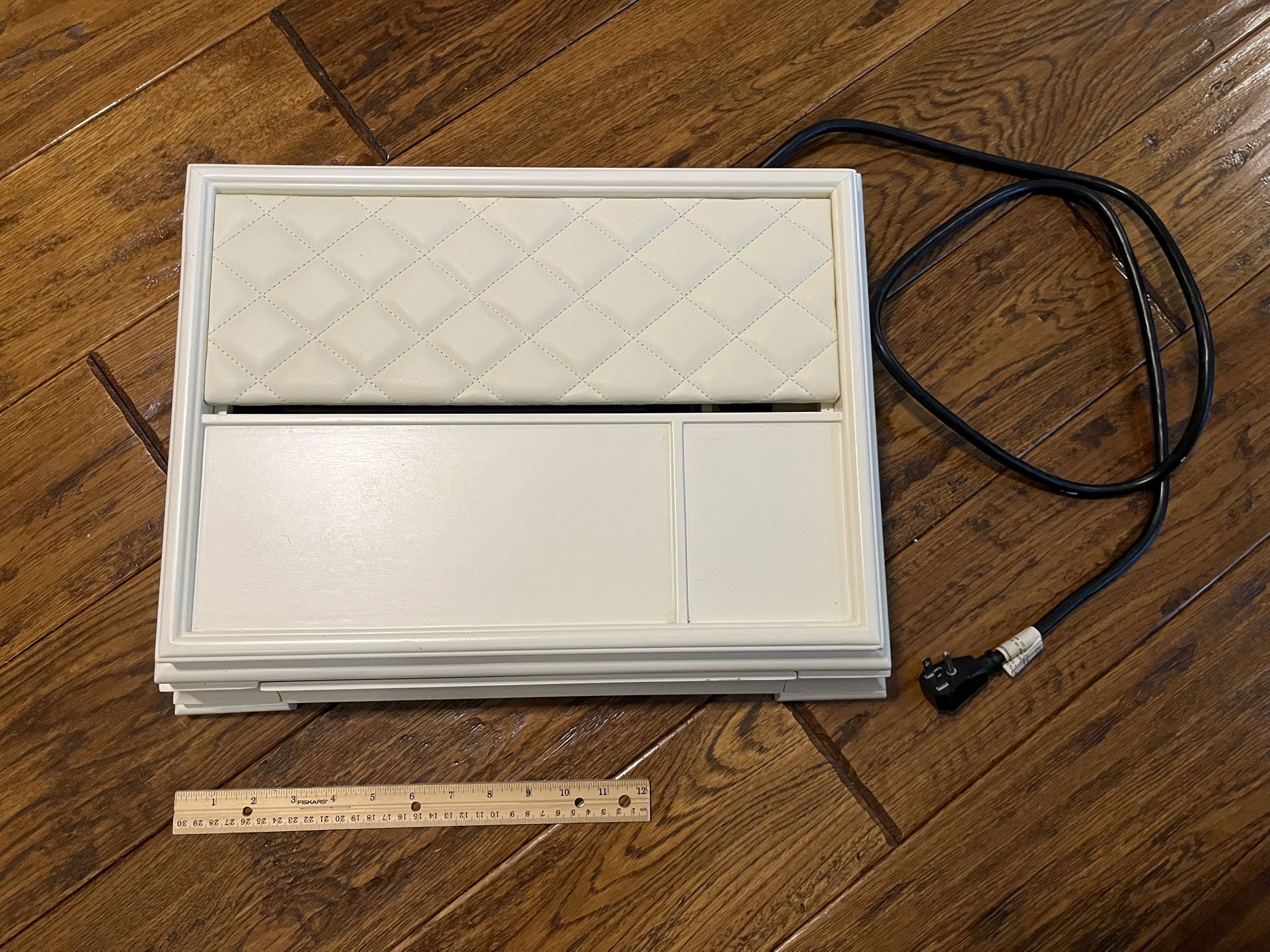 Antique White Charging Center With Grounded, Protected Internal Power Bar