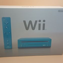 Blue Nintendo Wii System