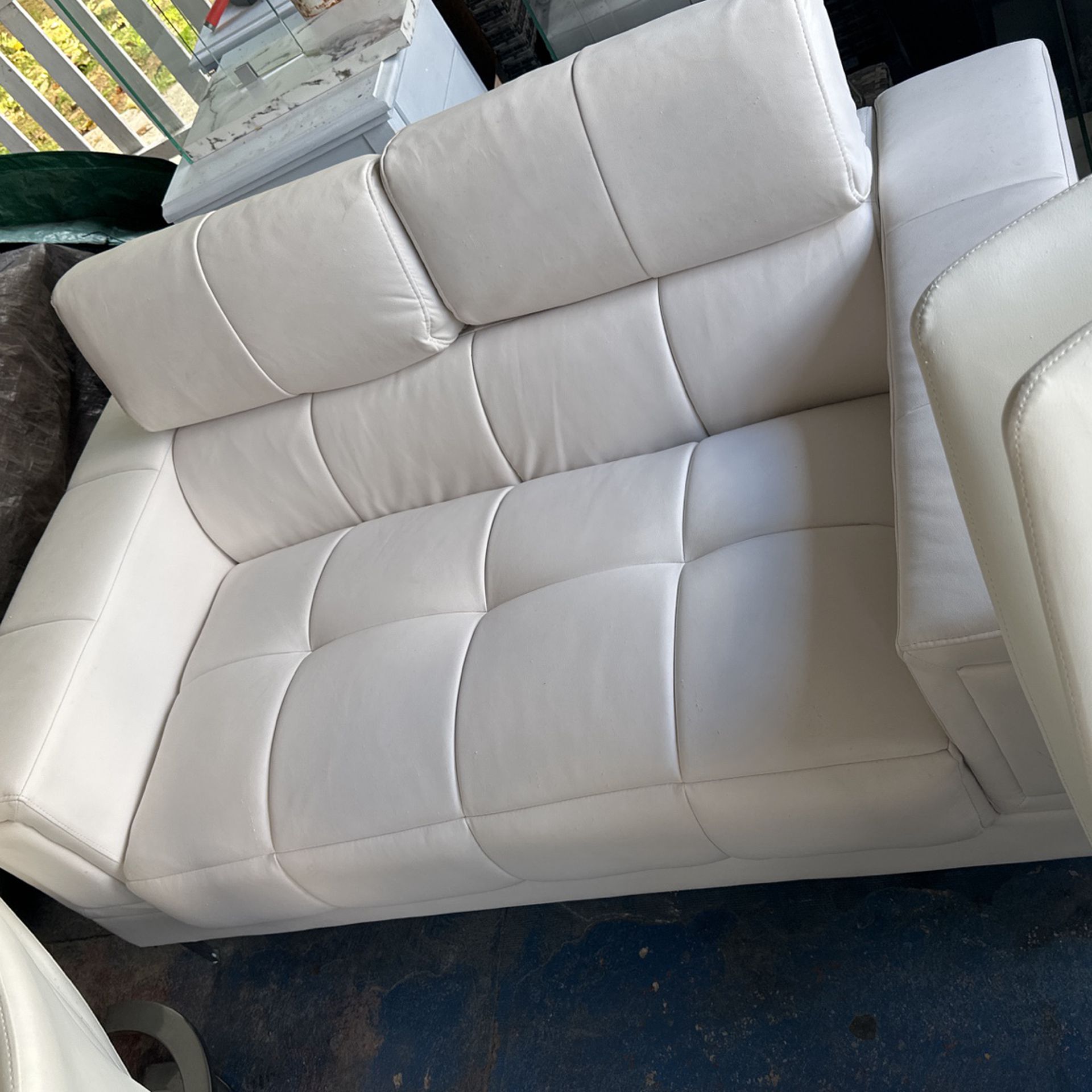White Couch Love Seat 