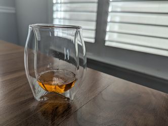 2 Hand-Blown Double-Walled Whisky Glasses