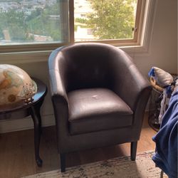 Medium Size Leather Armchair