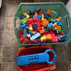 Big Lego Blocks& Wagon 