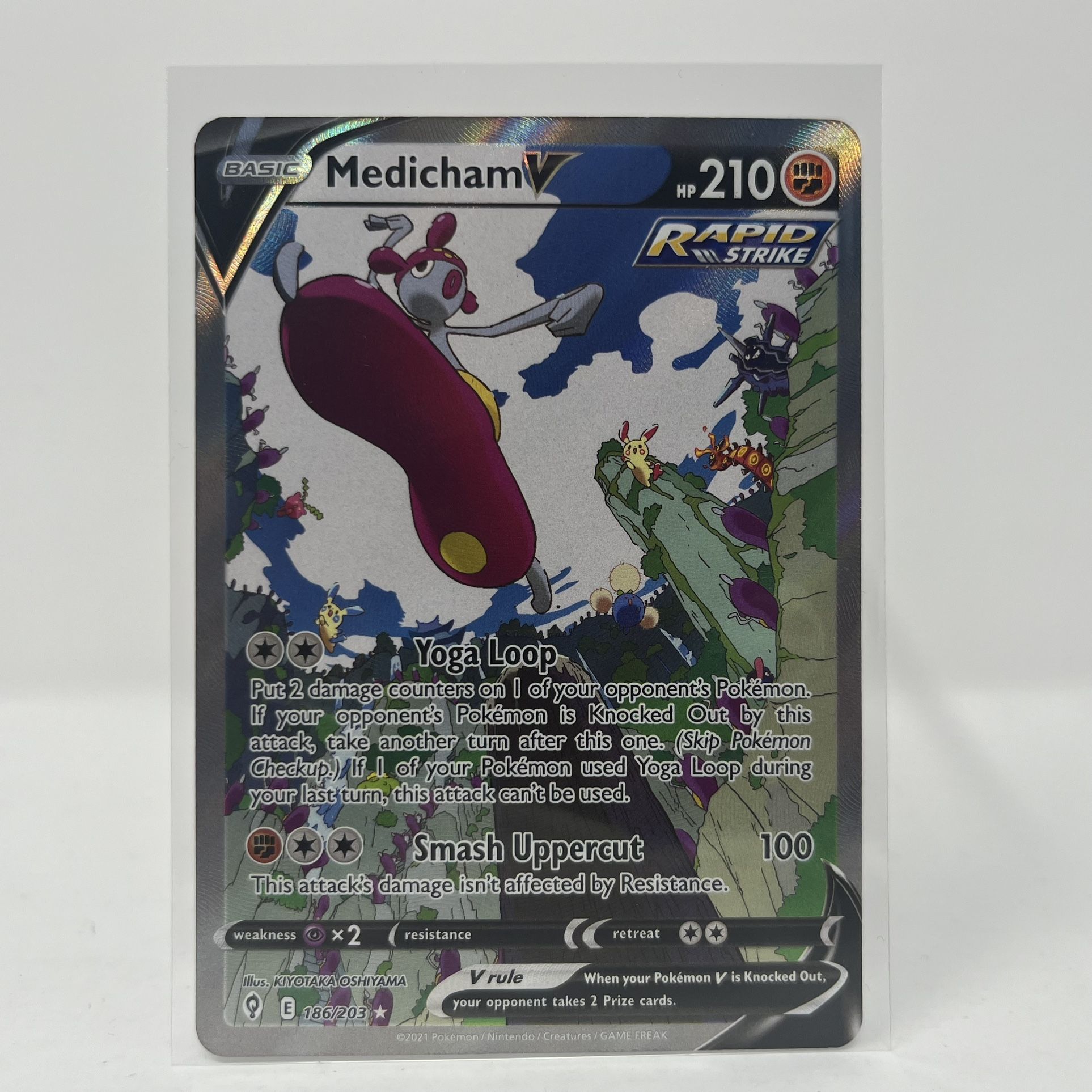 Medicham V (Alternate Full Art) - SWSH07: Evolving Skies *TRADE IN YOUR OLD GAMES/POKEMON CARDS CASH/CREDIT*