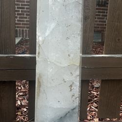 14LB Natural large White Crystal Obelisk Quartz Pillars Healing Point