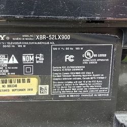 Sony Bravia Xbr-52lx900 3D Tv