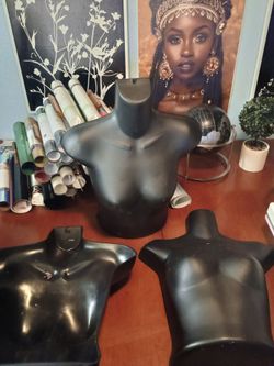Black Torso Mannequin Display Forms Set of 4
