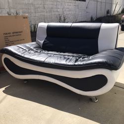 Black And White Leather Couches 3 Piece Set