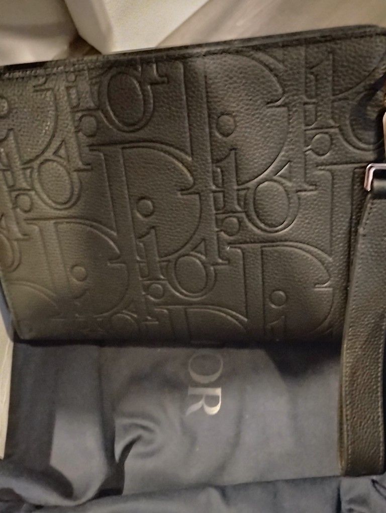 Authentic Dior Black Calfskin Clutch