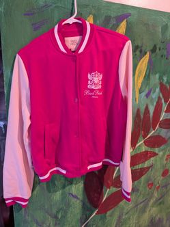 Paris Hilton Bad Bitch Academy Pink Varsity Jacket XL – New With Tags