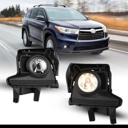Fog Lights For 2014 2015 2016 Toyota Highlander Front Bumper Lamps w/Wiring Kits