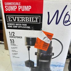 Everbilt 1/2 HP Aluminum Submersible Sump Pump Vertical Switch