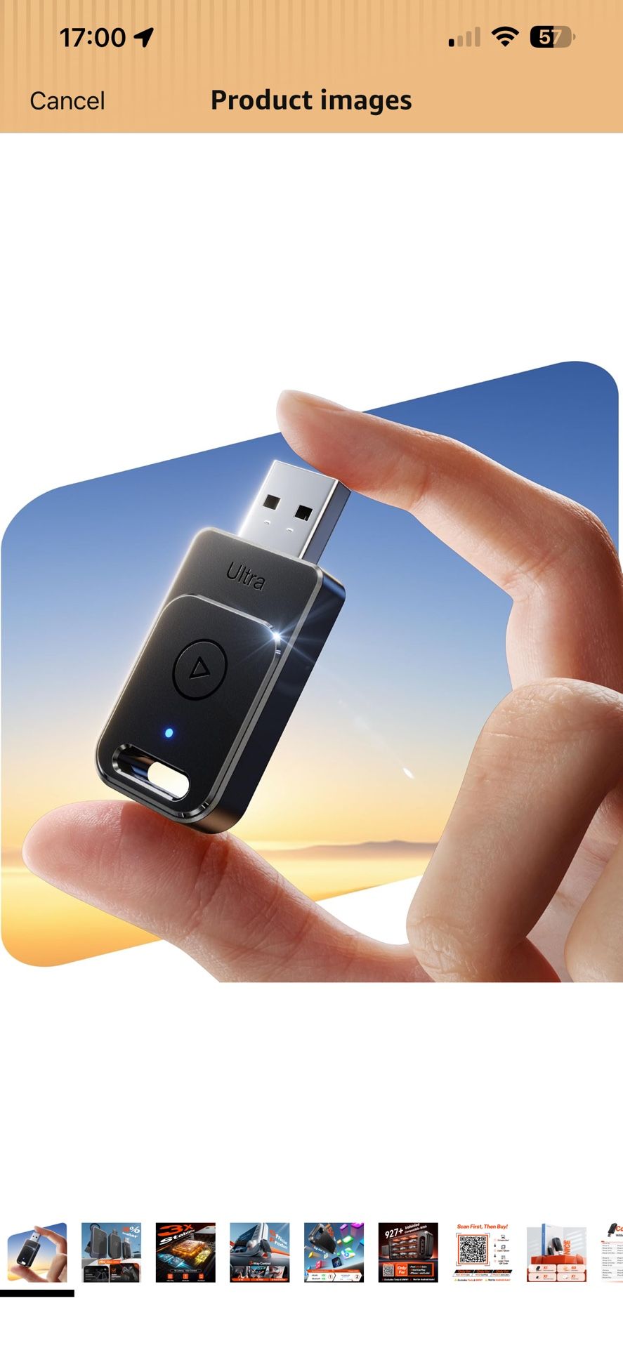 for Apple Carplay Wireless Adapter, 3X Fast Auto-Connect, No Latency, Plug&Play, Wireless Carplay Adapter, 2025 Mini Car Play Dongle for iPhone 5~17,