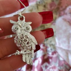925 SS Owl Pendant