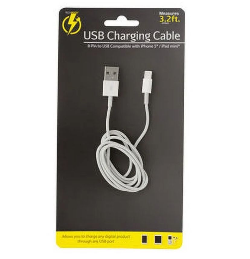 10 iPhone 5/ iPad Mini USB Charging Cable 3.2 ft Long New 50% Off 10 For $19.99