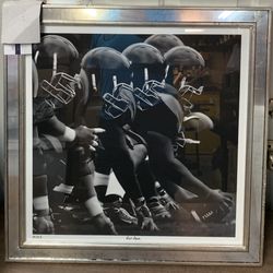 William Stafford Gallery Framed 23” x 23” Photo Football “First Down” Giclee Fine Art 