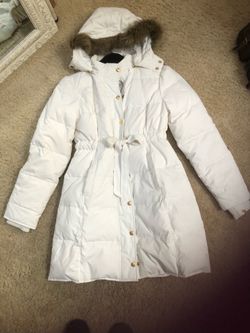 White Puffer Coat 
