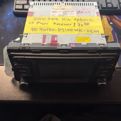 2016 2018 Kia Optima Radio Am/Fm Cd Play Receiver Oem