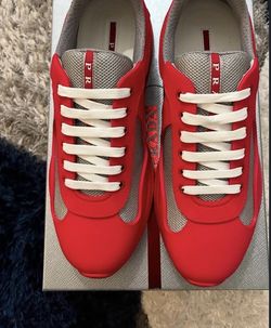 matte red prada cups 