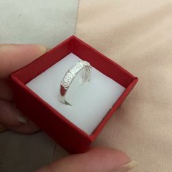 Real 925 Sterling Silver Wedding Band Size 7