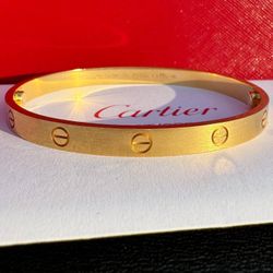 Cartier 18k yellow gold Brushed LOVE BRACELET CLASSIC MODEL size 20 full set 2025