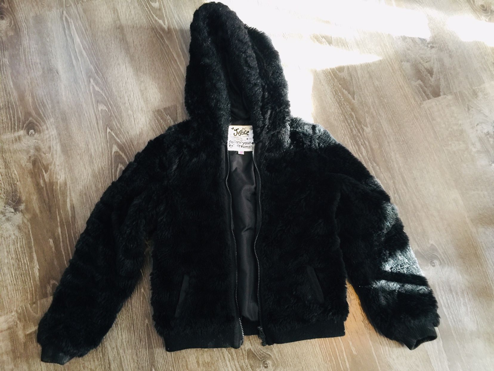 Girls Faux Fur Coat Size 10