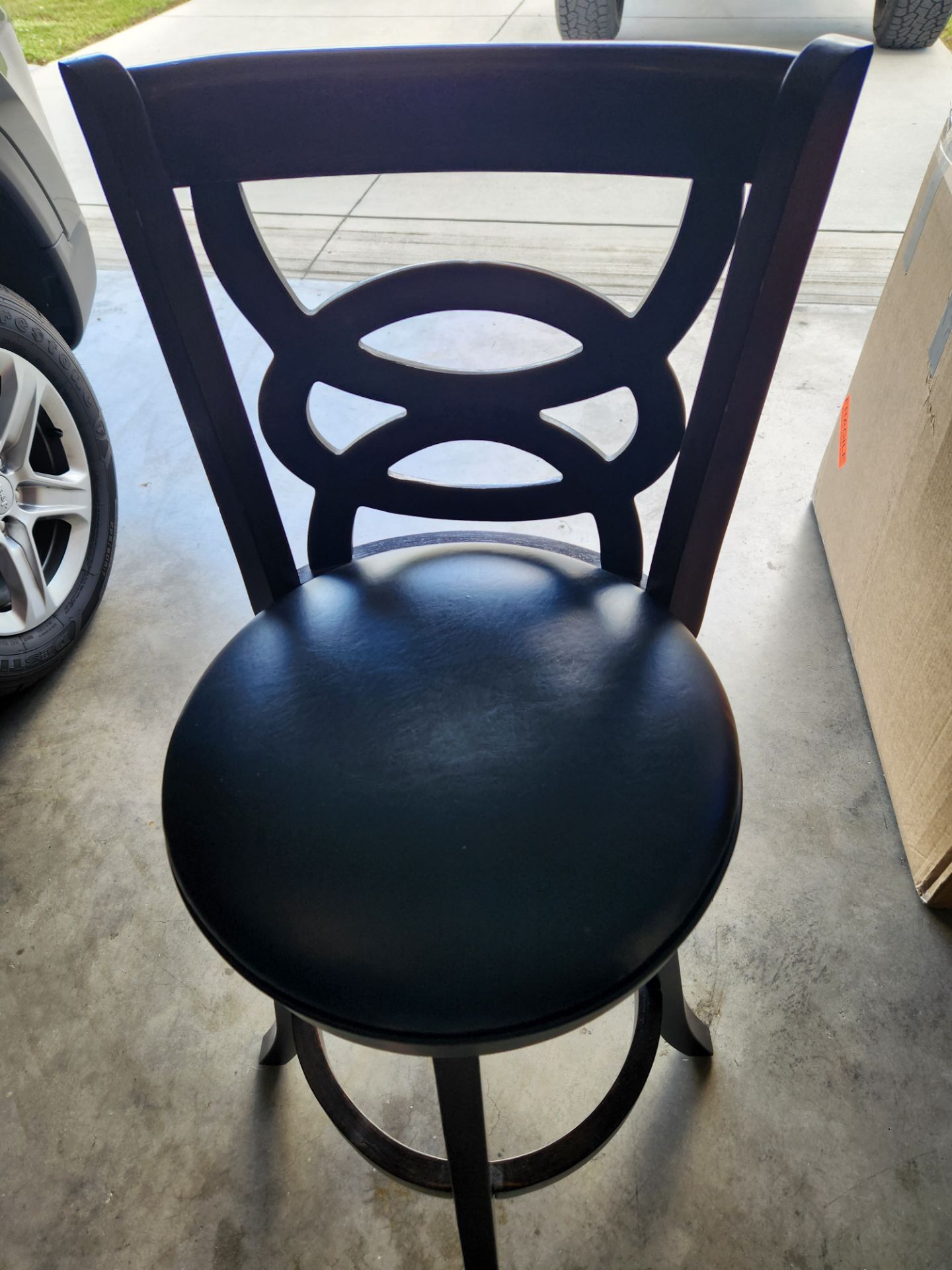 Leather and Natural wood chairs